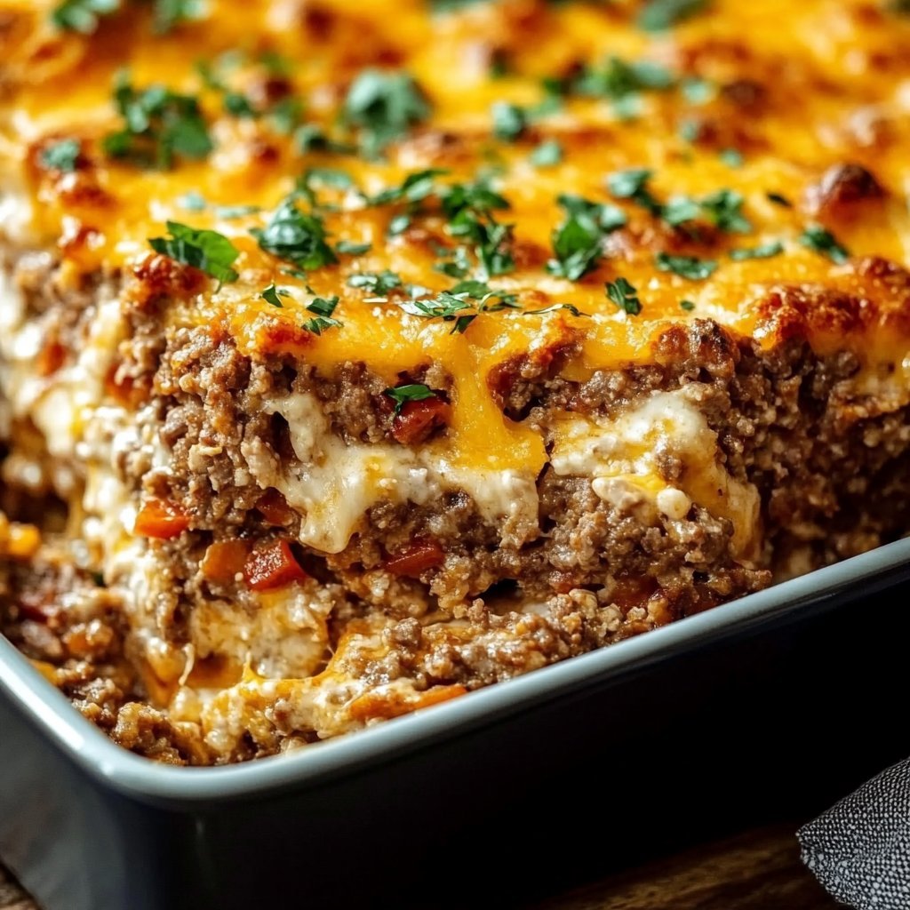 Cheesy Loaded Meatloaf Casserole Recipe