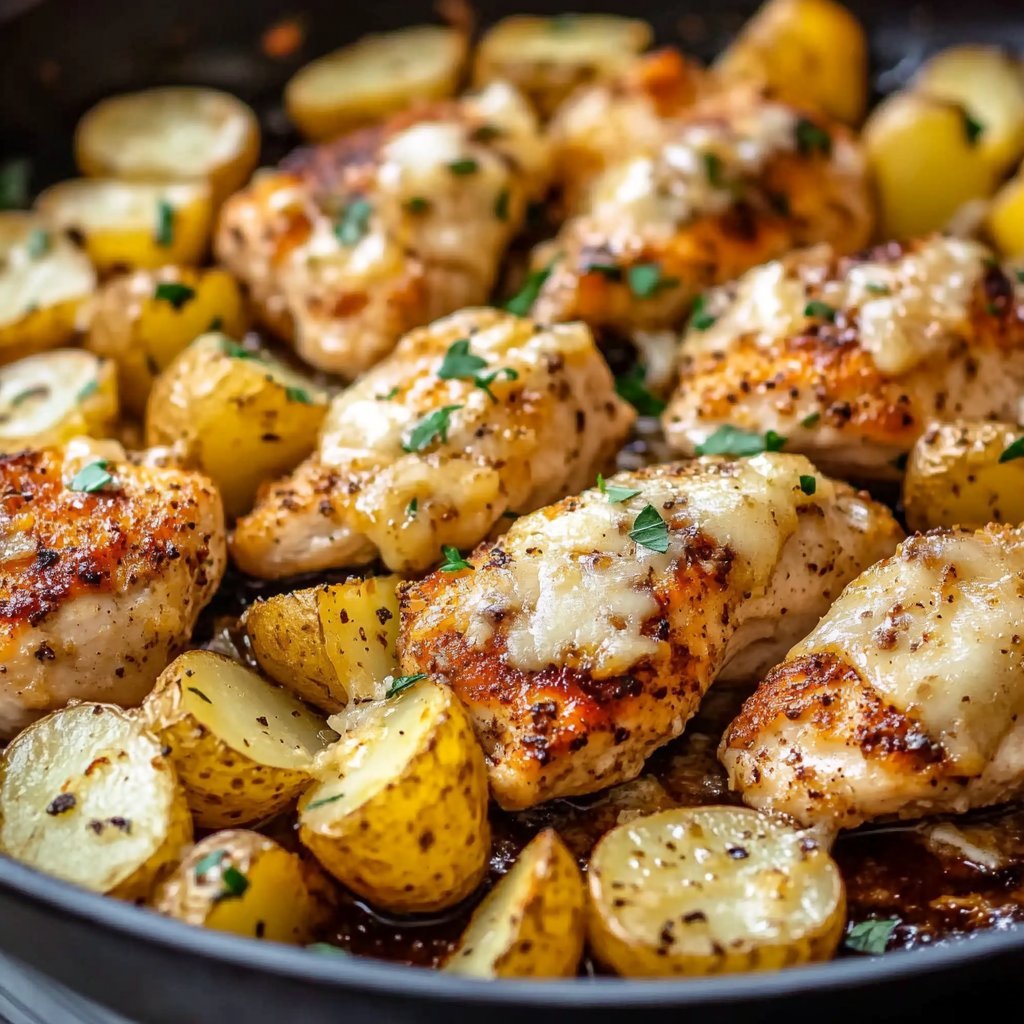 Garlic Parmesan Chicken and Potatoes Recipe