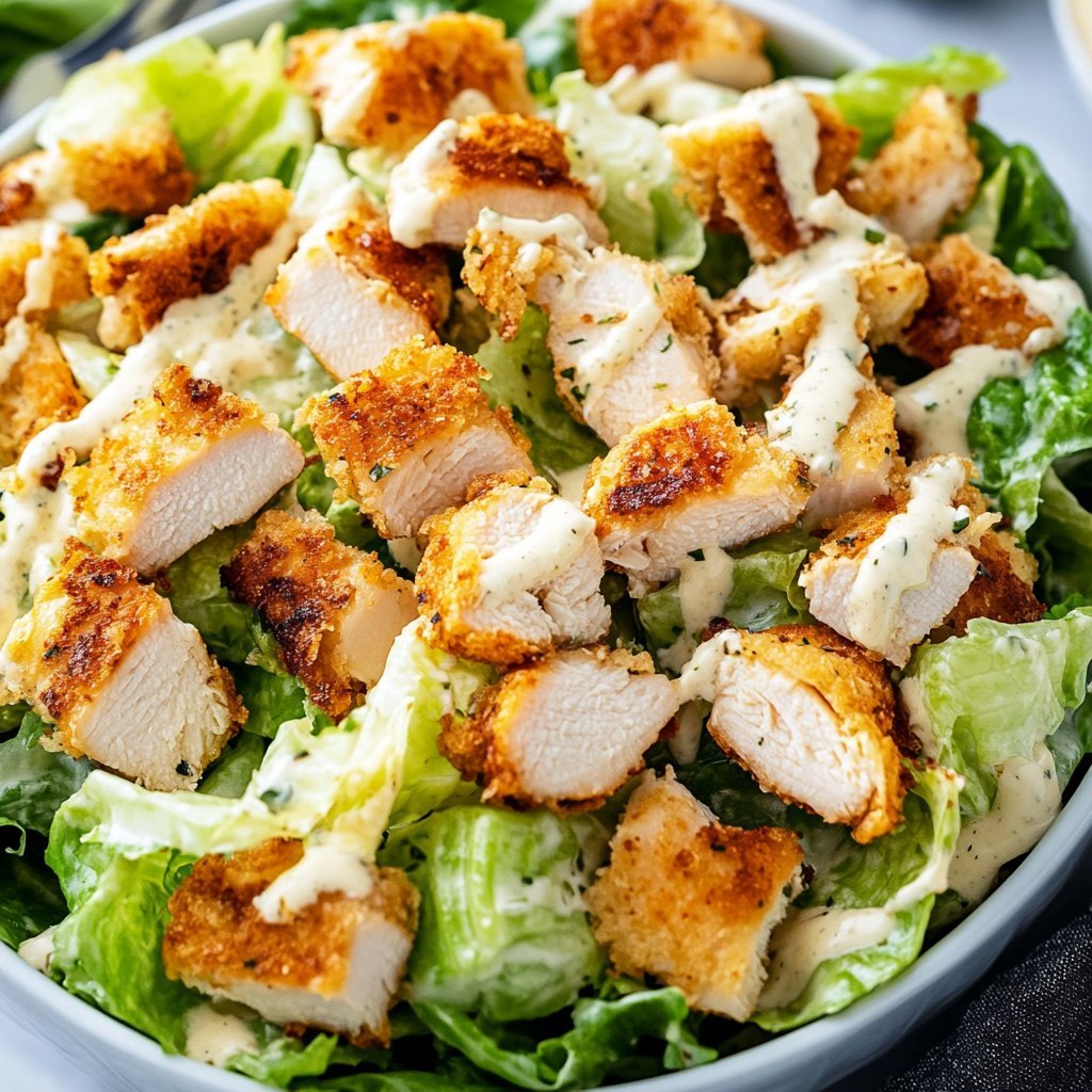 Crispy Chicken Caesar Salad Recipe: A Classic Delight