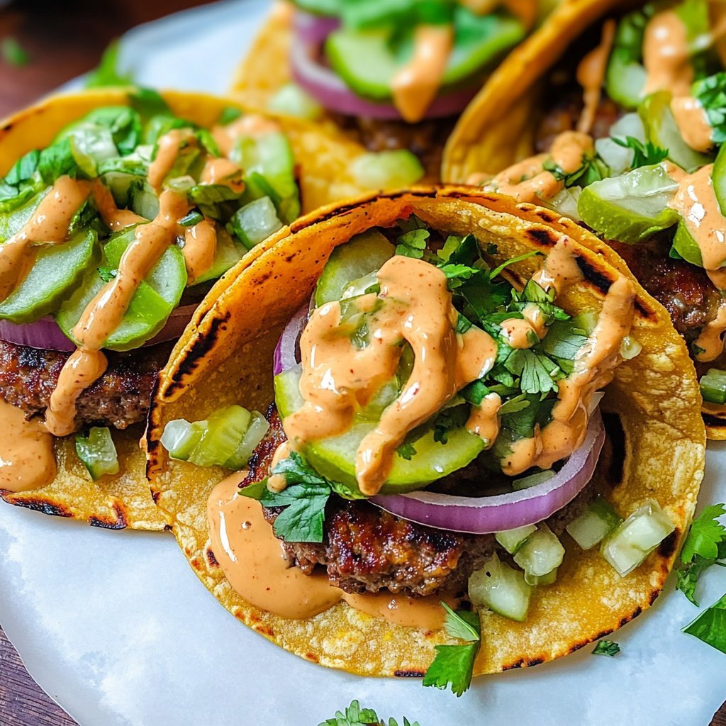 Viral Smash Burger Tacos With Secret Sauce Recipe