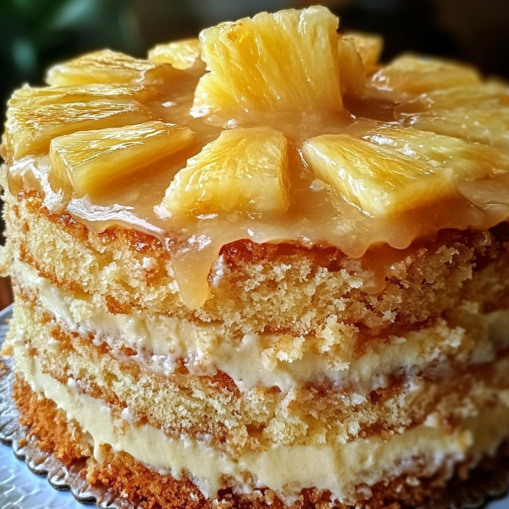 Juicy Pineapple Heaven Cake