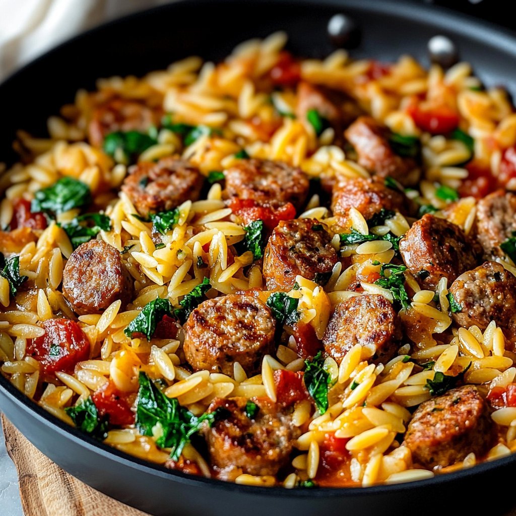 One-Pan Italian Sausage and Orzo Pasta