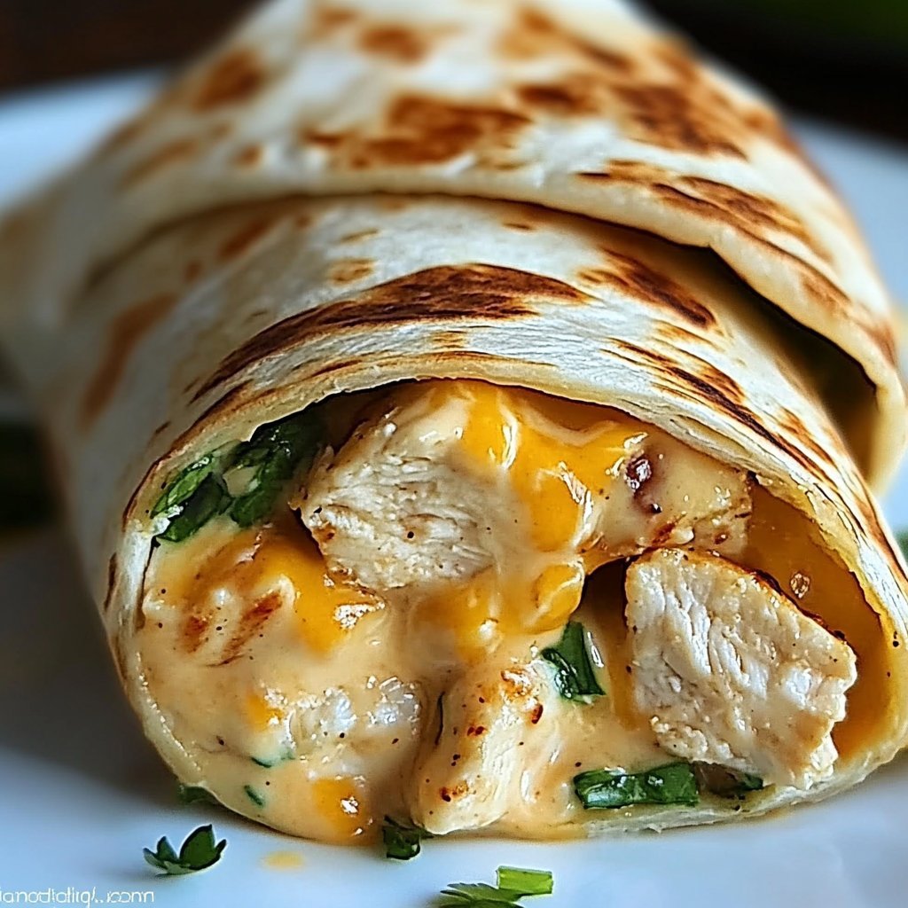 Quick Cheesy Chicken Wrap