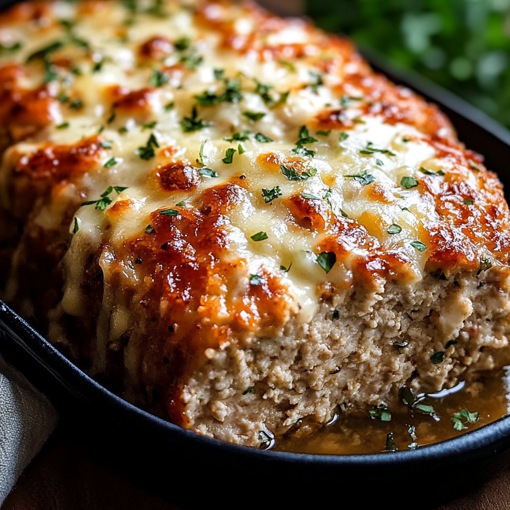 Garlic Parmesan Chicken Meatloaf