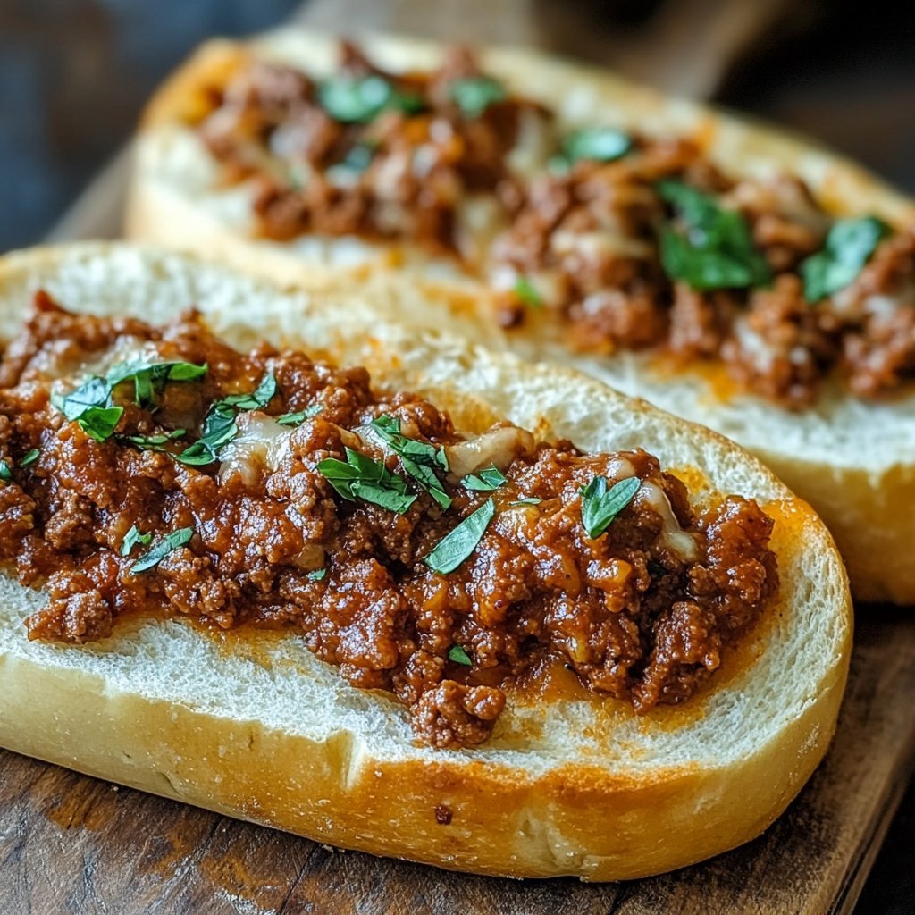 Italian Garlic Bread Sloppy Joes