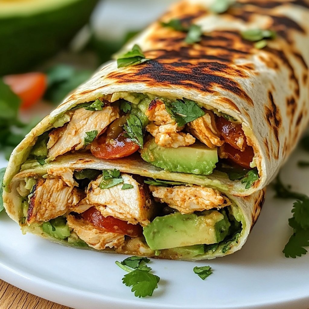 Quick & Easy Chicken Avocado Wrap Recipe