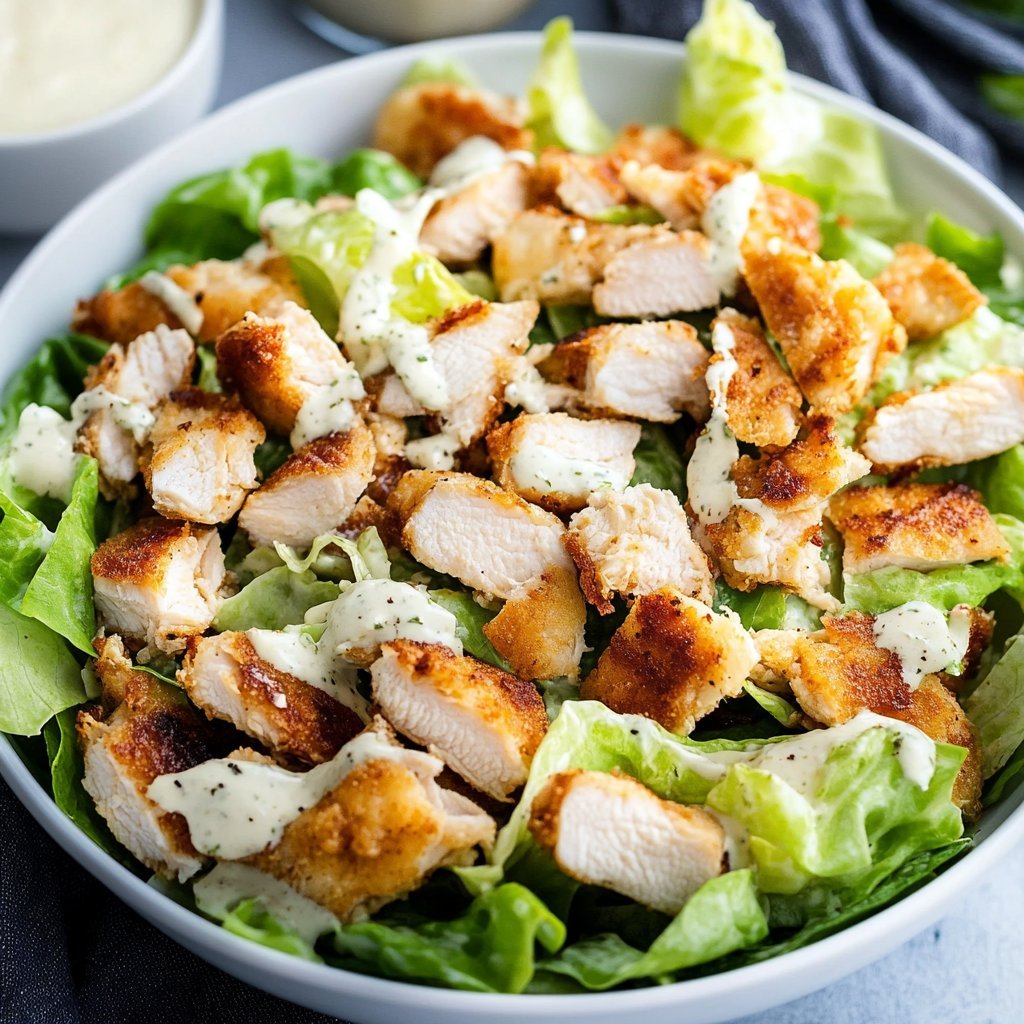 Crispy Chicken Caesar Salad Recipe: A Classic Delight