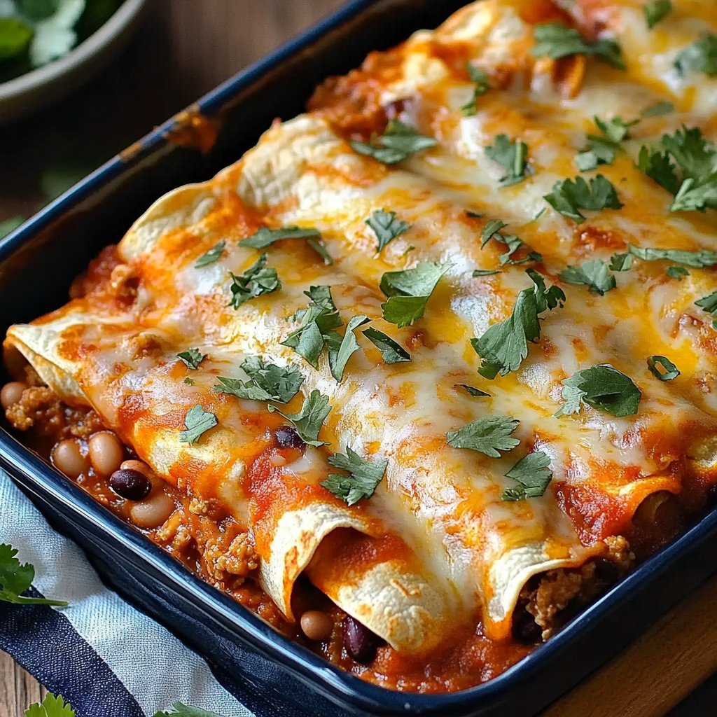 Easy Bean and Cheese Enchiladas Recipe