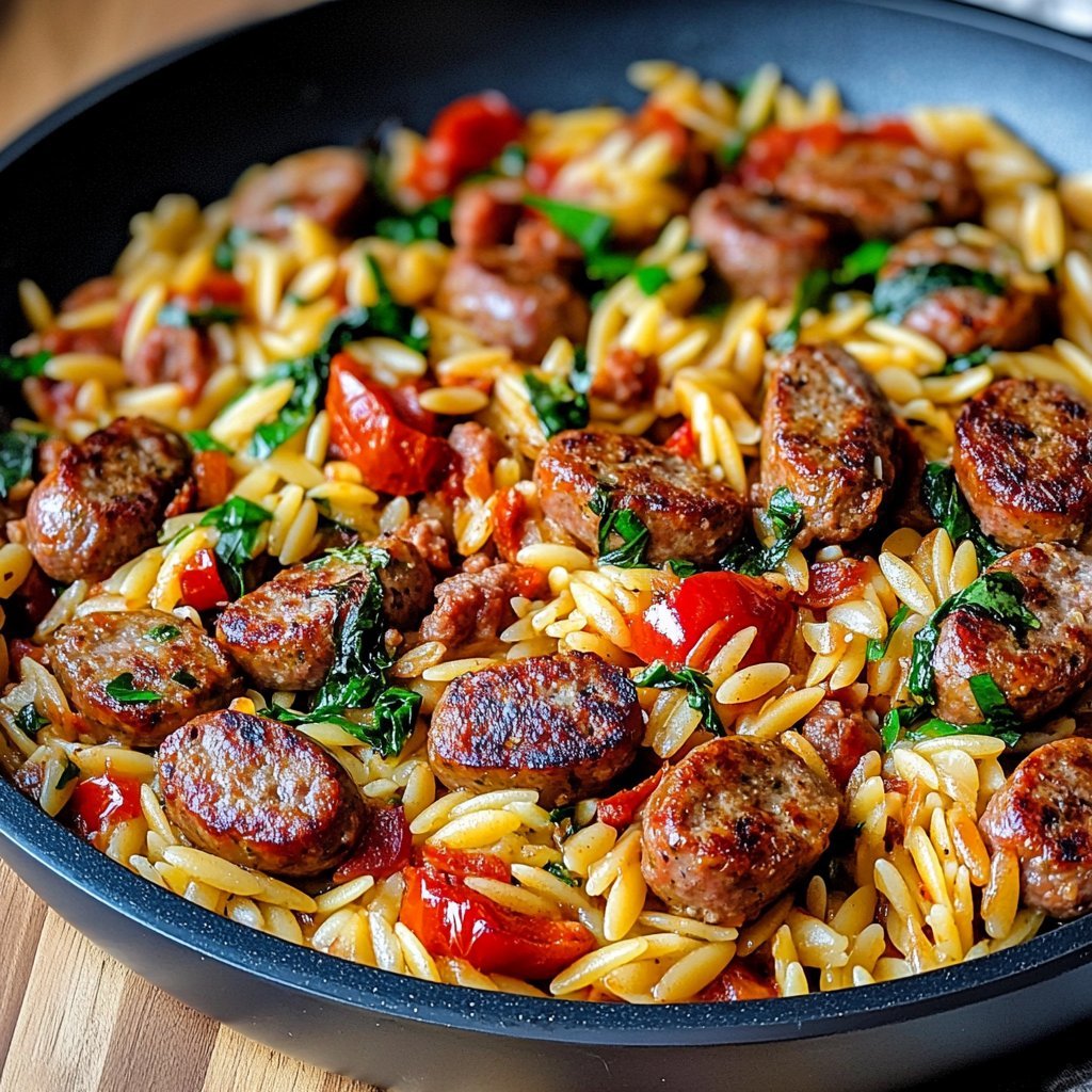 One-Pan Italian Sausage and Orzo Pasta