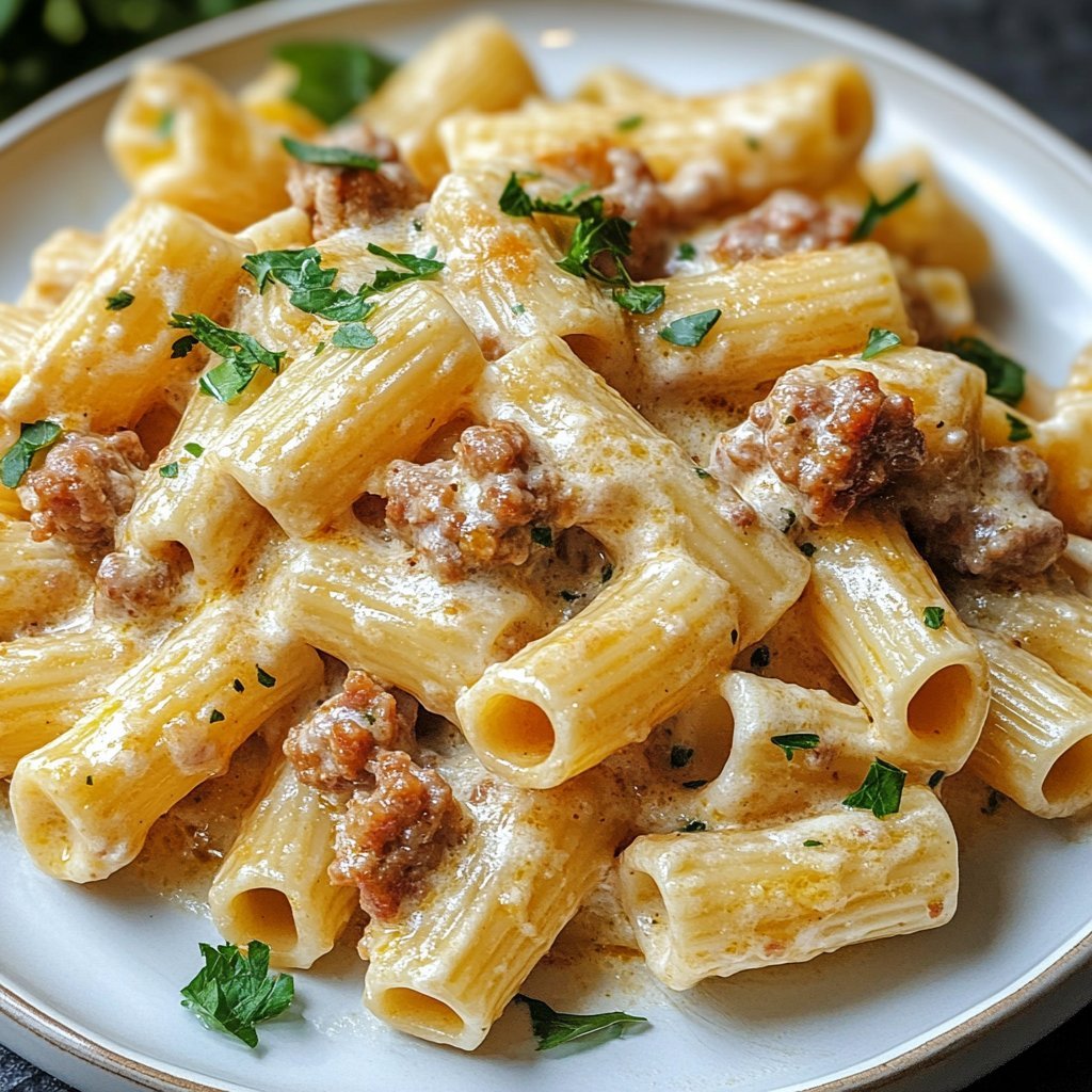 Creamy Sausage Rigatoni