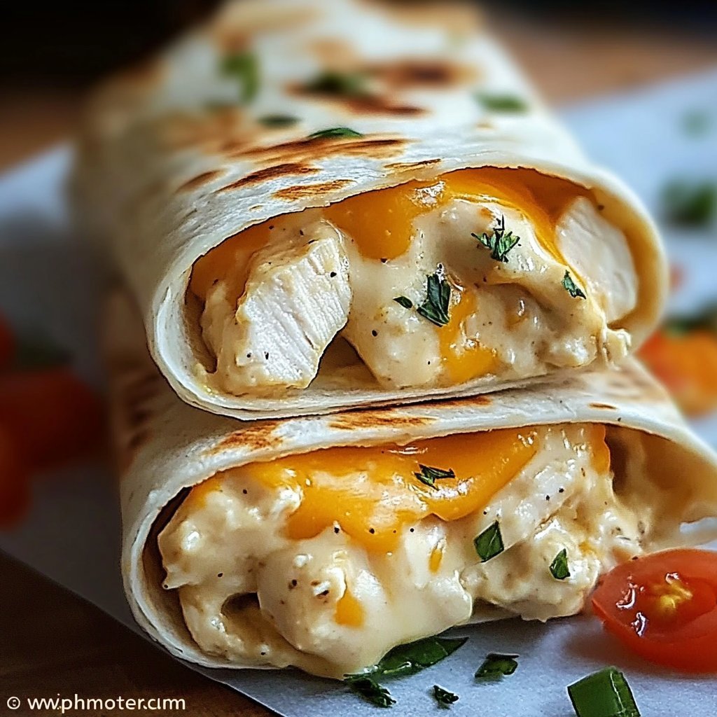 Quick Cheesy Chicken Wrap