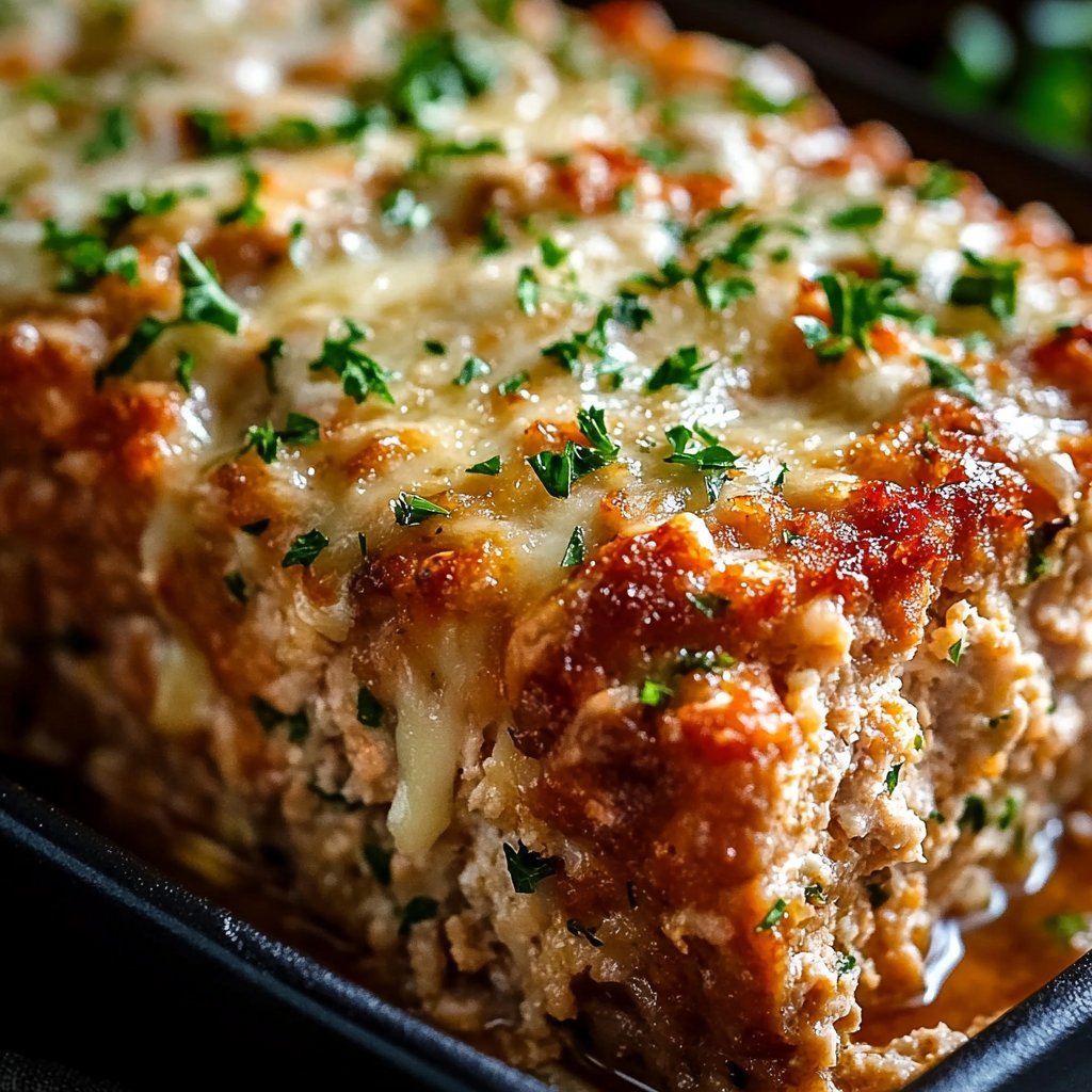 Garlic Parmesan Chicken Meatloaf