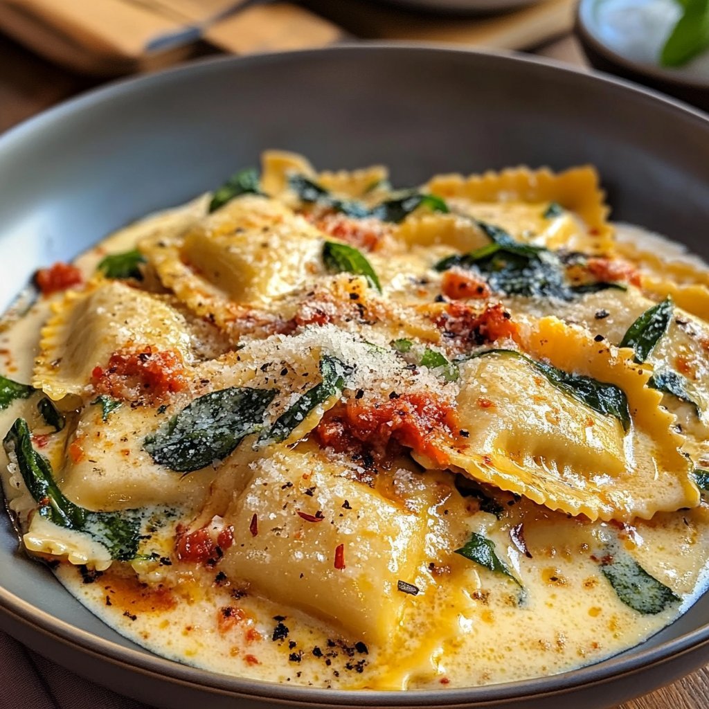 Creamy Tuscan Ravioli