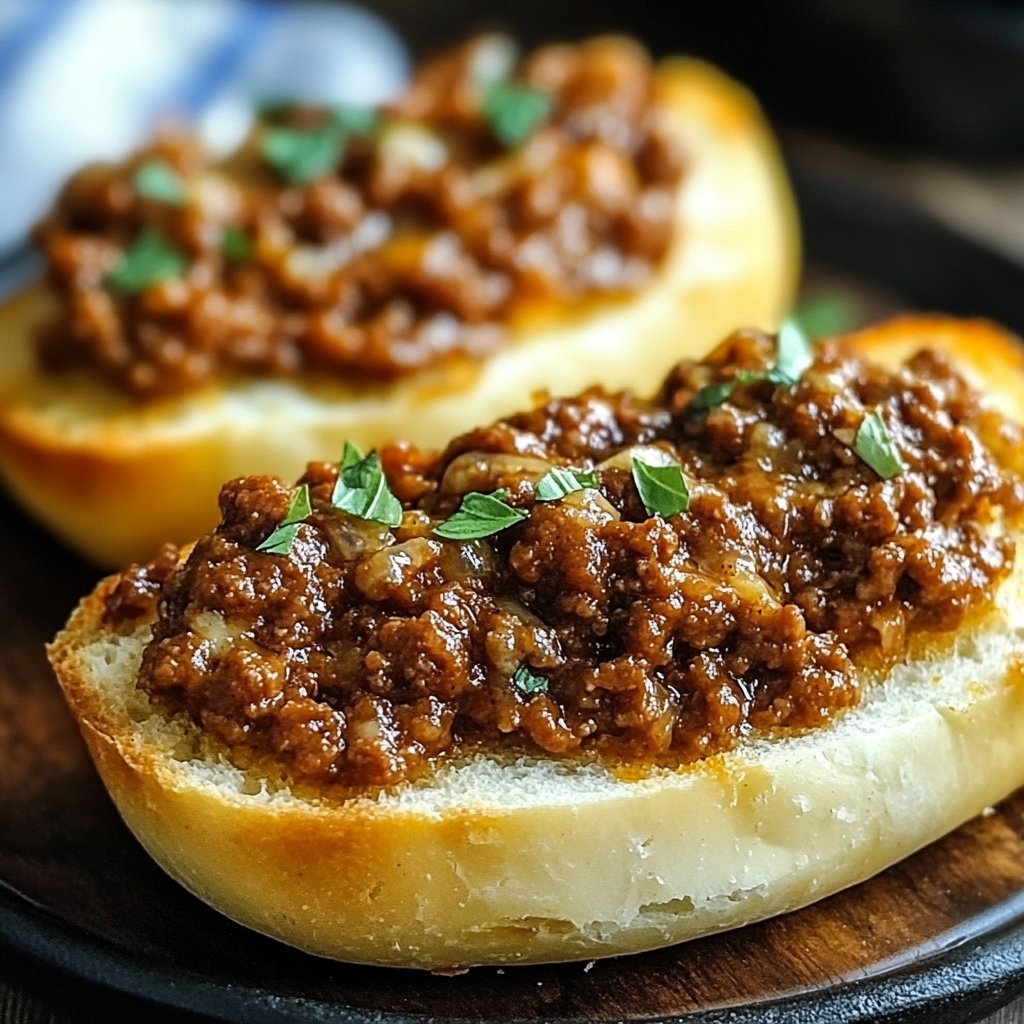 Italian Garlic Bread Sloppy Joes