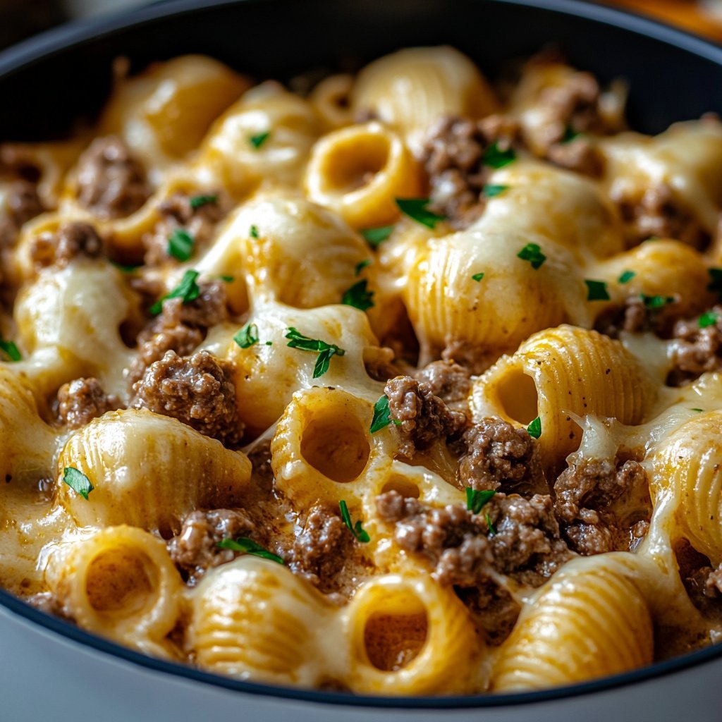 Creamy Beef and Shells