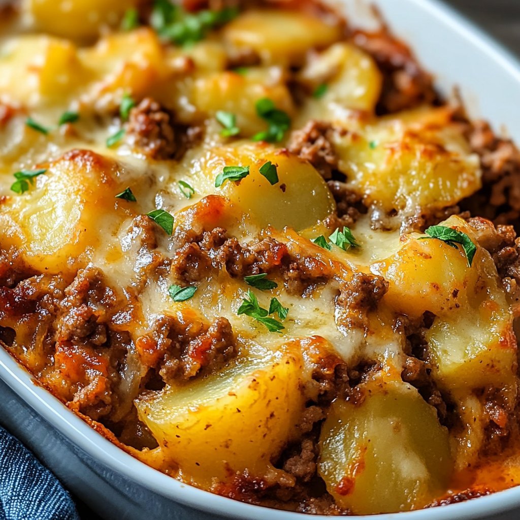 Hobo Casserole with Ground Beef & Potatoes