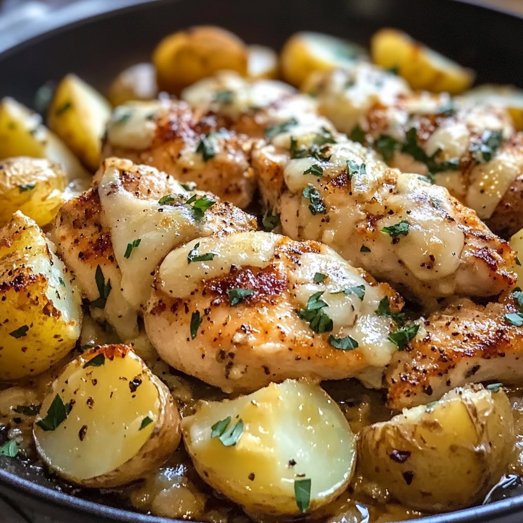 Garlic Parmesan Chicken and Potatoes Recipe