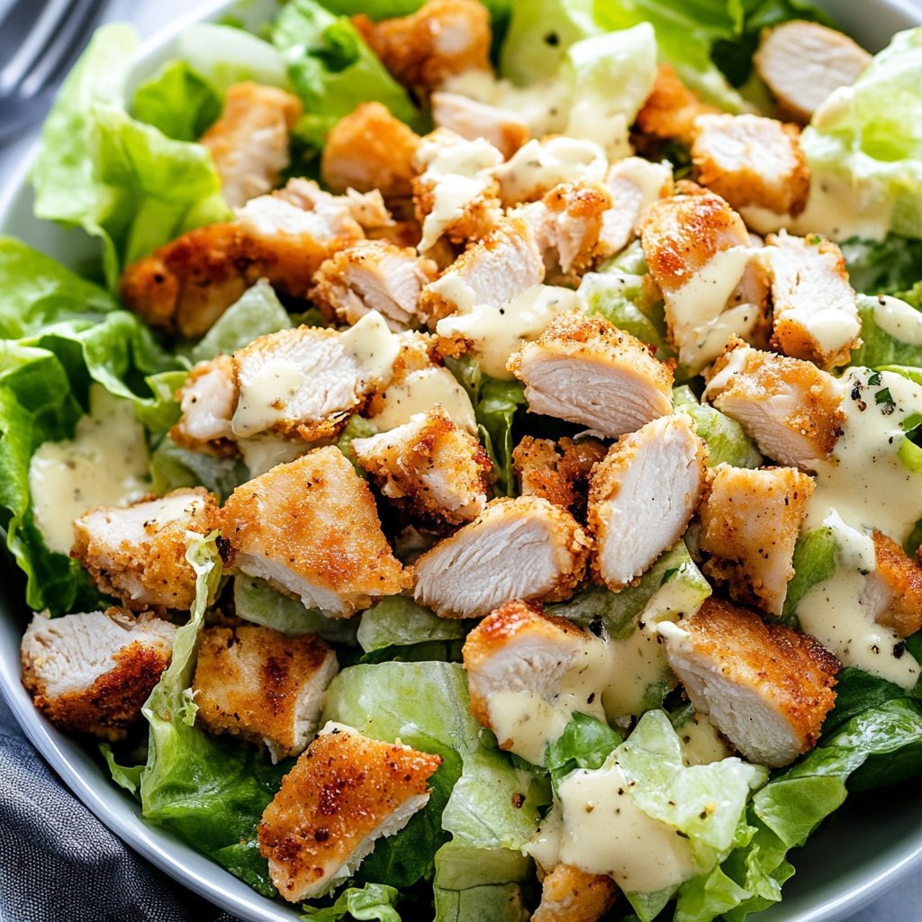 Crispy Chicken Caesar Salad Recipe: A Classic Delight