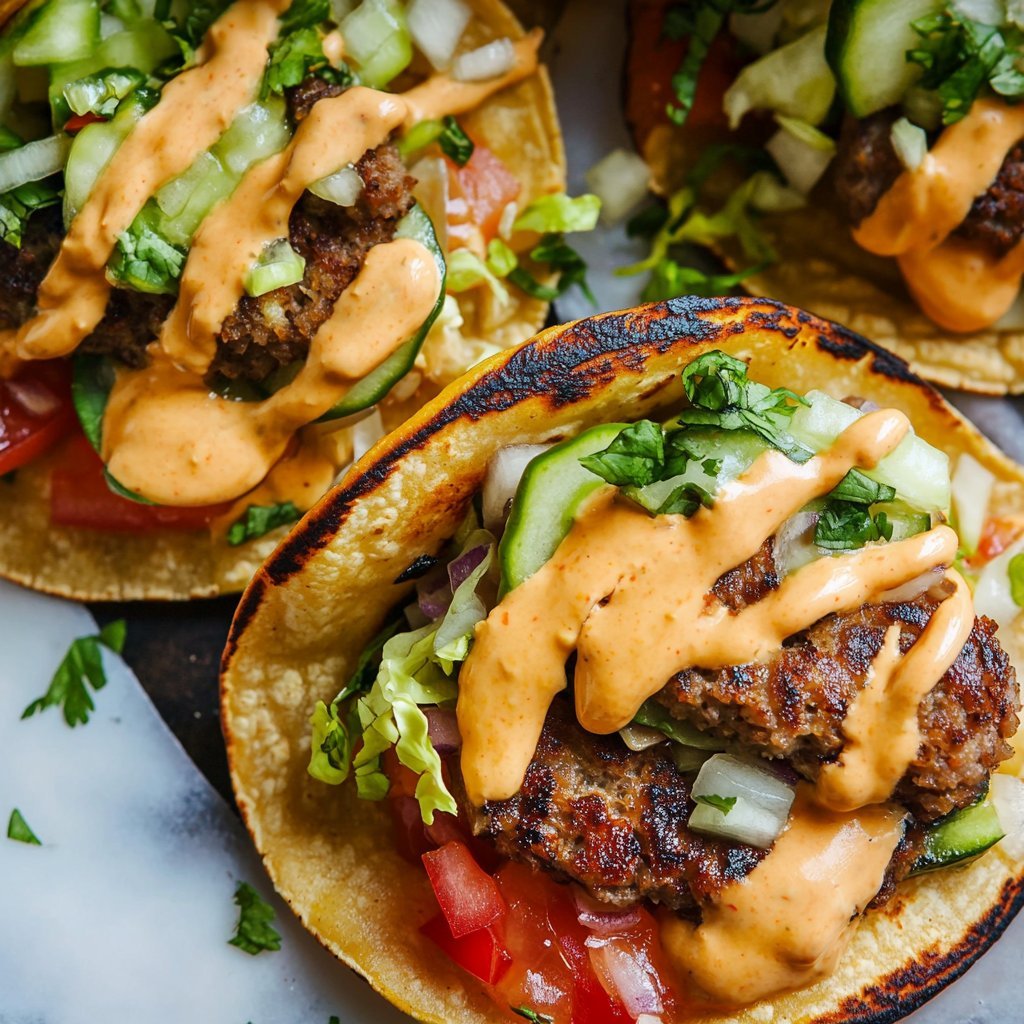 Viral Smash Burger Tacos With Secret Sauce Recipe