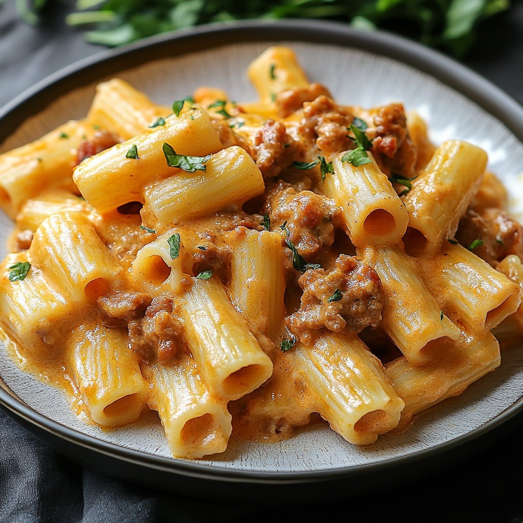 Creamy Sausage Rigatoni