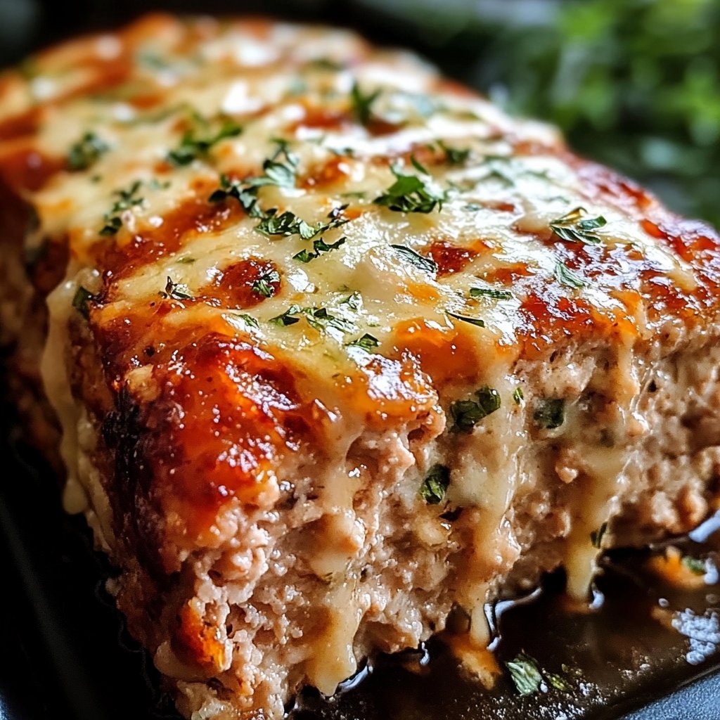 Garlic Parmesan Chicken Meatloaf