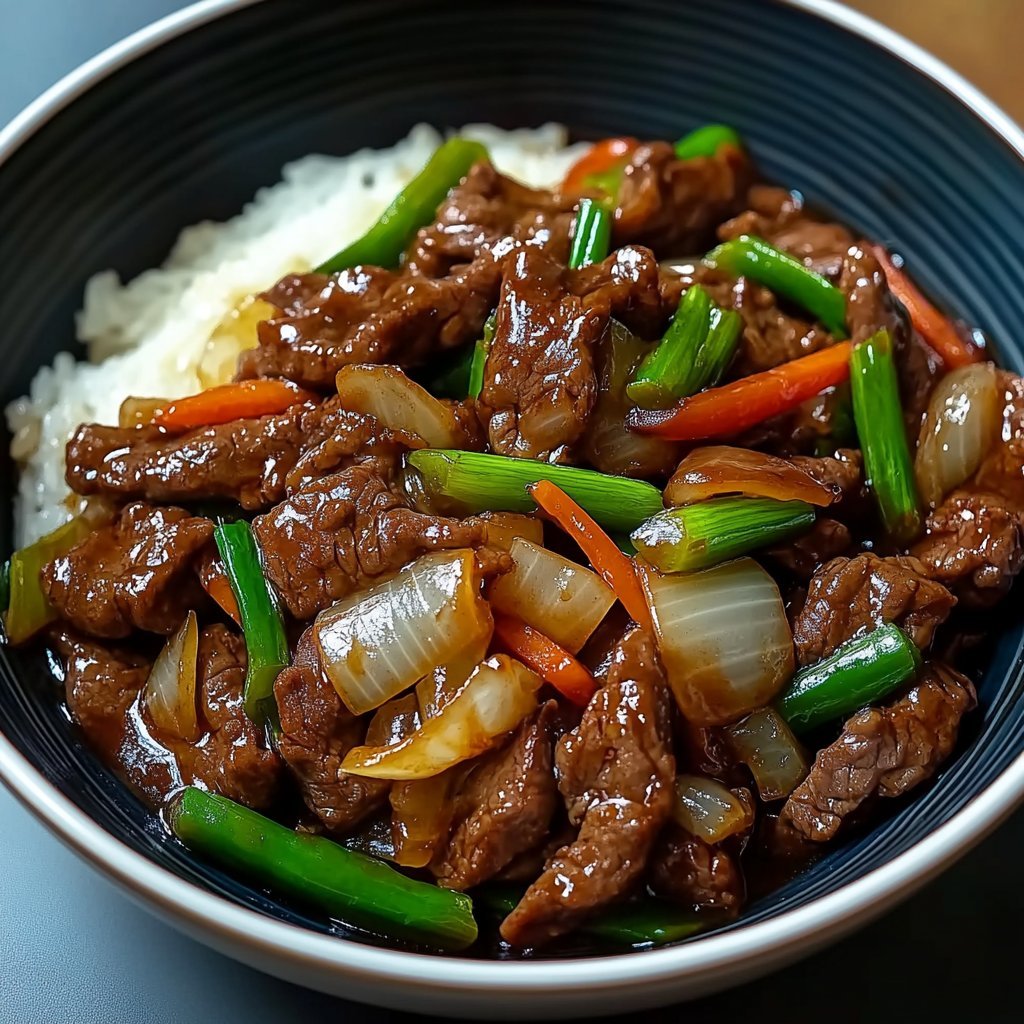 Chinese Beef and Onion Stir-Fry