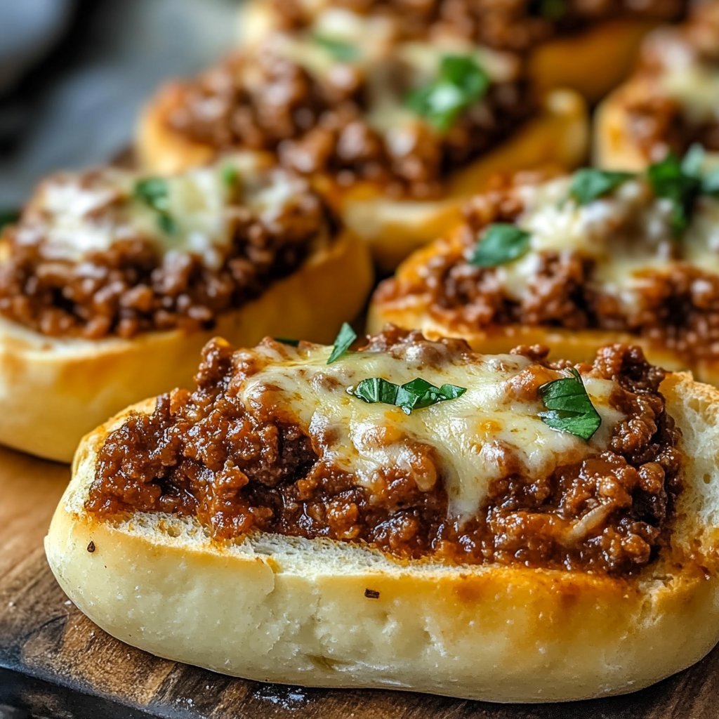 Italian Garlic Bread Sloppy Joes